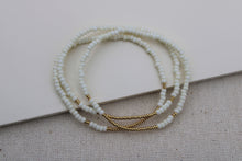 Load image into Gallery viewer, Cream & Gold Seed Bead Bracelet