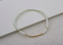 Load image into Gallery viewer, Cream & Gold Seed Bead Bracelet
