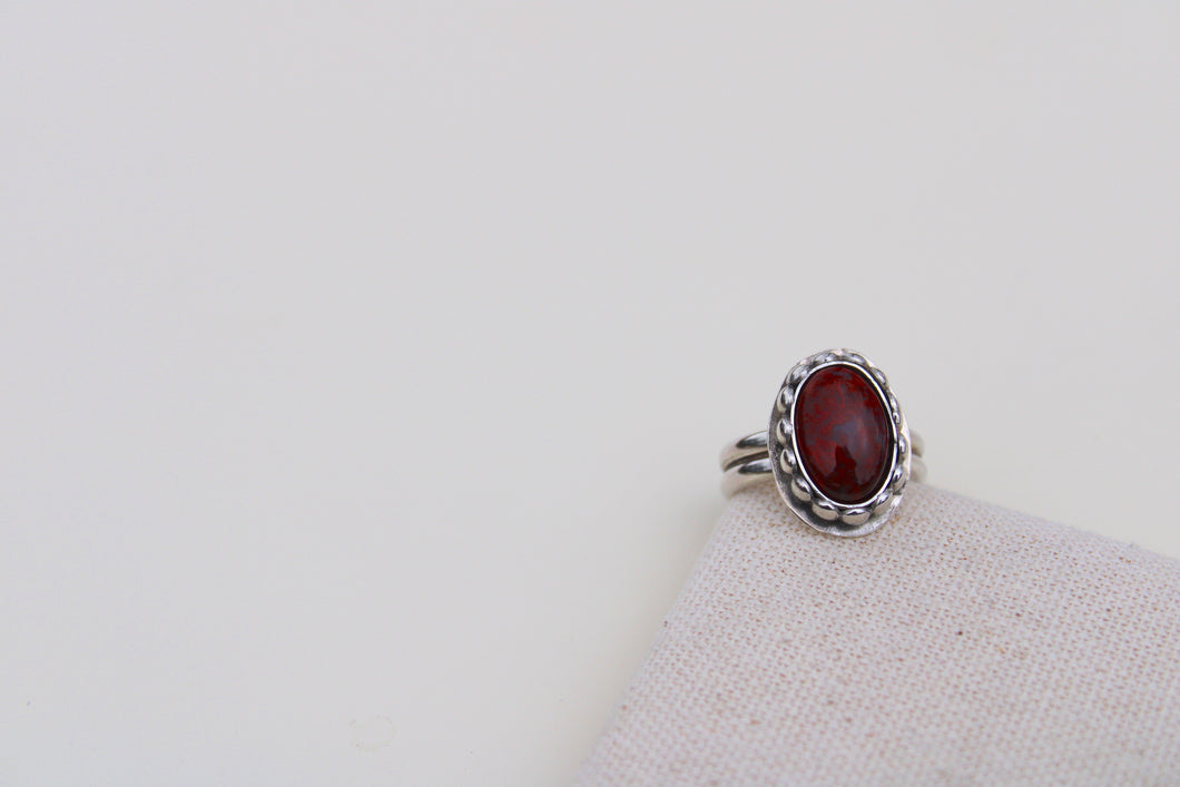 Flame Agate Ring