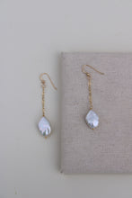 Load image into Gallery viewer, Diamond Pearl Drop Earrings
