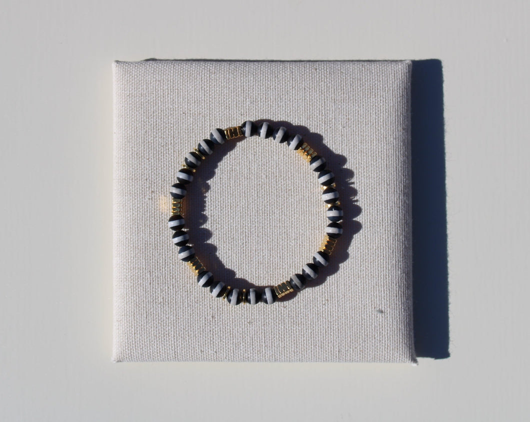 Black & White Gold Bracelet
