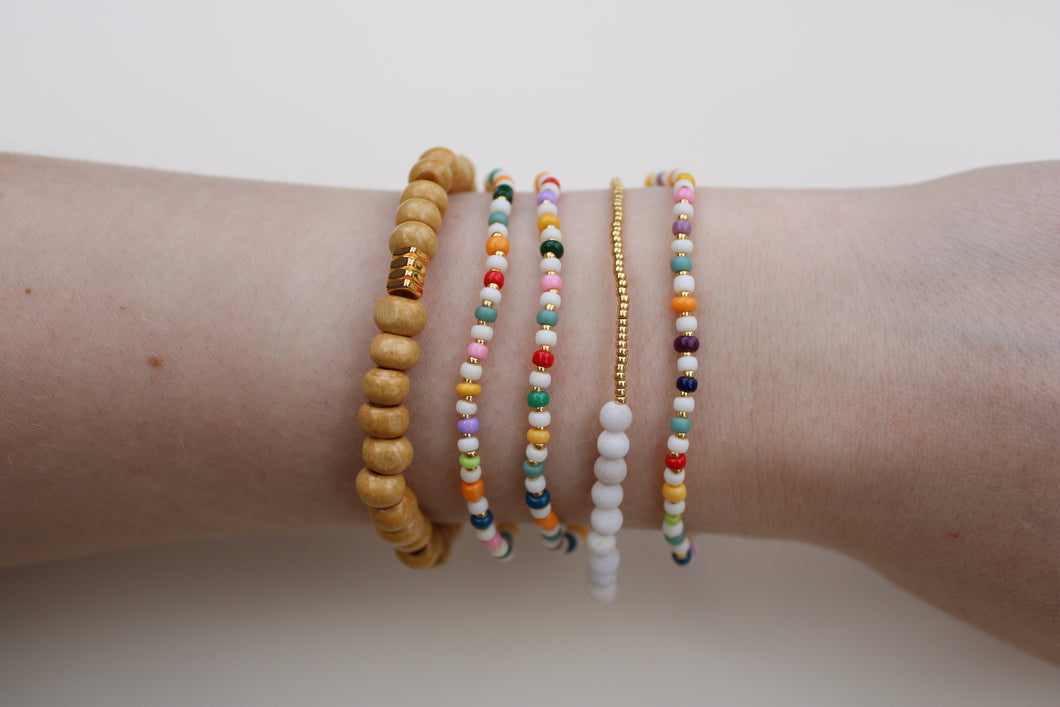Colorful Stack with Gold