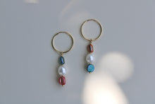 Load image into Gallery viewer, Color &amp; Pearl Dangle Earrings - Limited Supply
