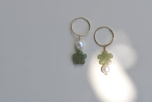 Load image into Gallery viewer, Flower &amp; Pearl Dangle Earrings - Limited Supply
