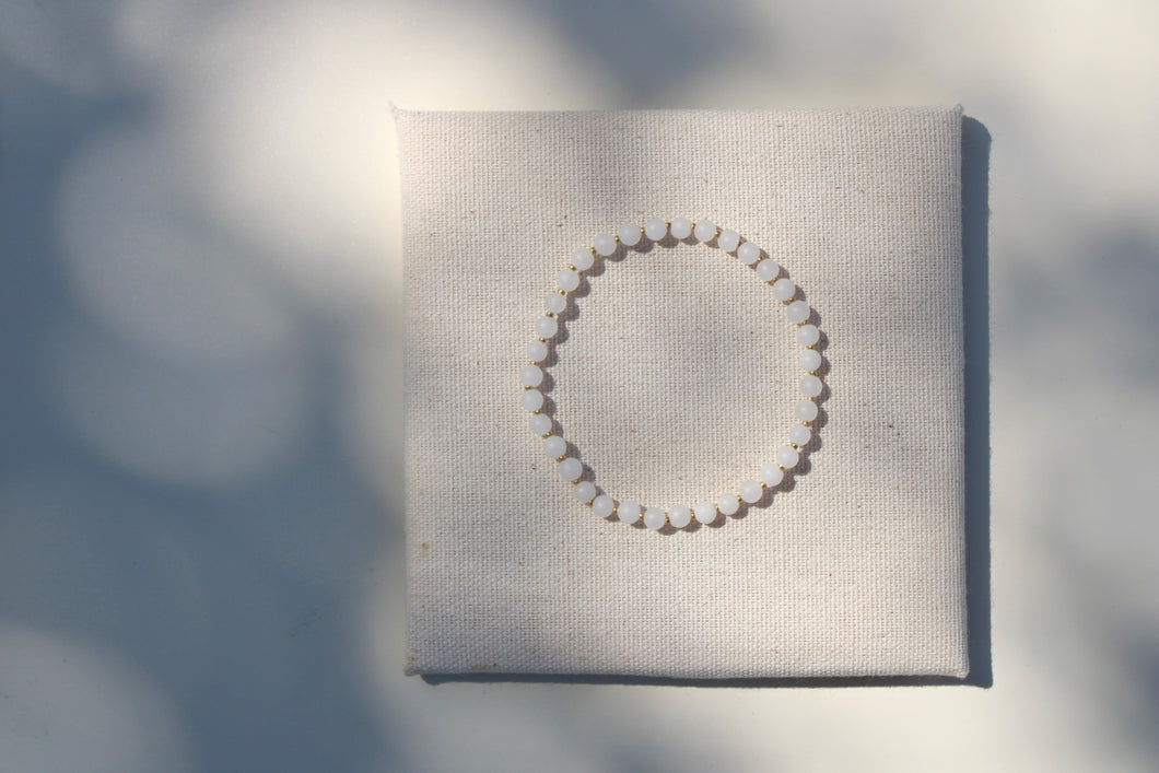 Spaced Jade & Gold Bracelet