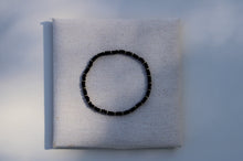 Load image into Gallery viewer, Spaced Black &amp; Gold Seed Bead Bracelet
