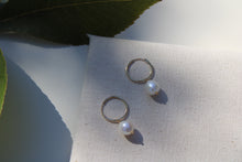 Load image into Gallery viewer, Gold-Filled Hoop + Pearl
