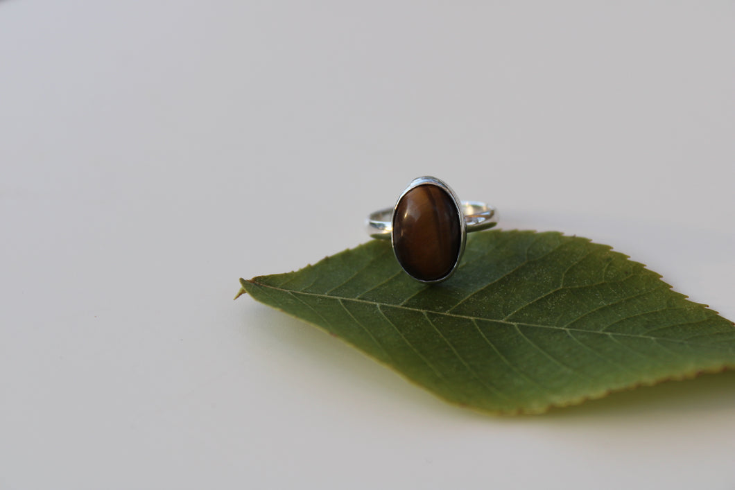 Oval Tigers Eye Ring