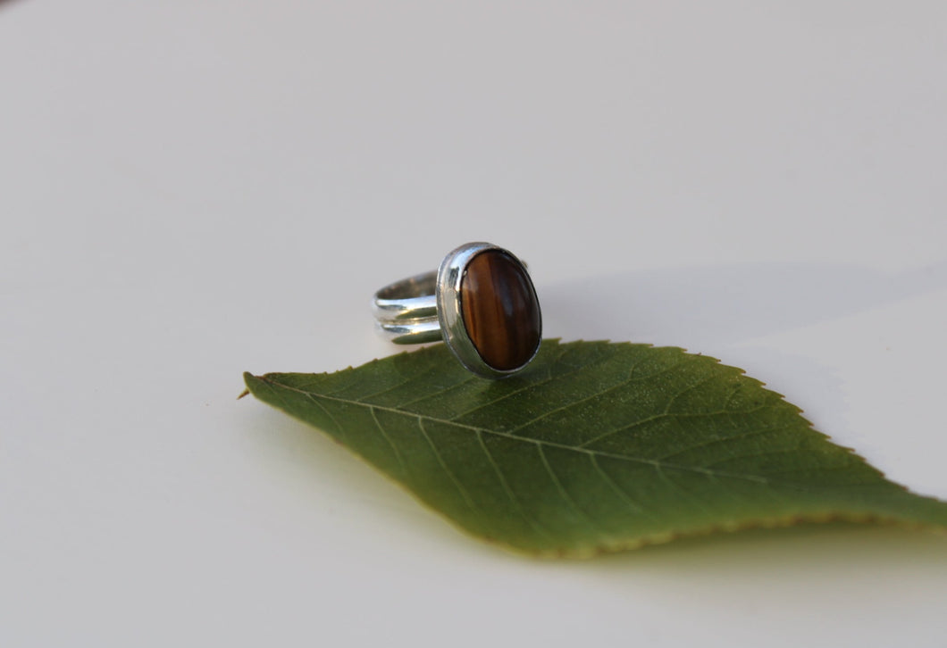 Oval Tigers Eye Double Band