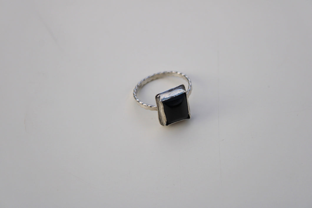 Square Onyx Ring